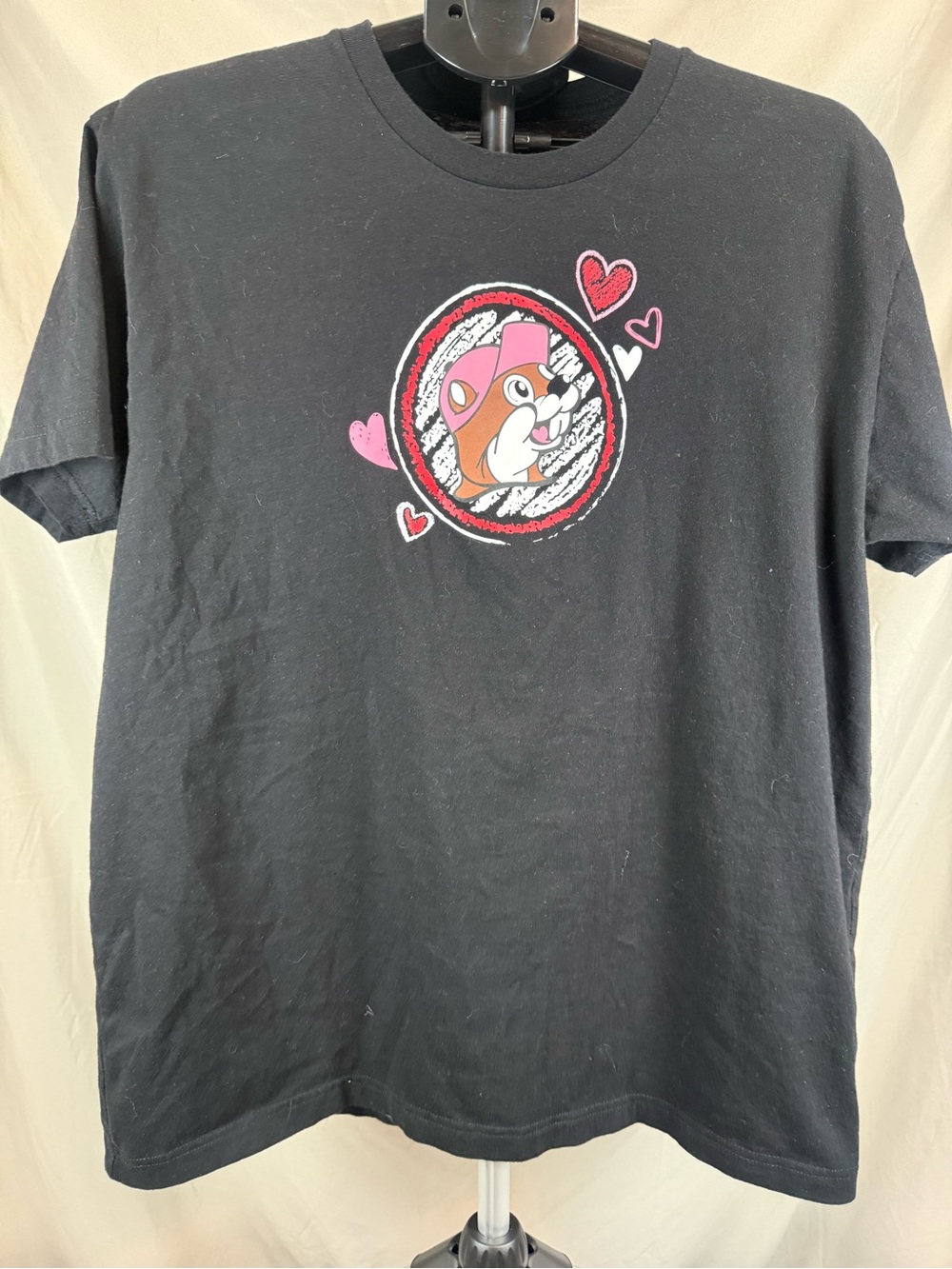 Buc-ee’s “Love Is in the Air” Valentine’s Graphic Tee Black - Size Large